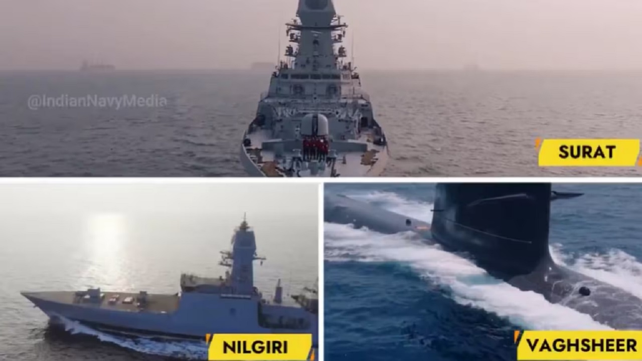 INS Surat, INS Nilgiri and INS Vaghsheer 